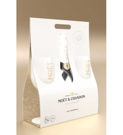 Moët & Chandon Ice Impérial set with two white glasses